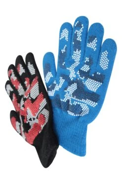 Mountain Warehouse Magic Grippi Kids Gloves - 2 Pack -Kids Fashion Clothing Store 022067 bla magic grippi kids glove 2pk kid aw19 6