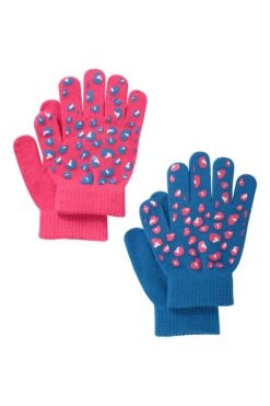 Mountain Warehouse Magic Grippi Kids Gloves - 2 Pack -Kids Fashion Clothing Store 022067 fus magic grippi kids glove 2pk acc aw21 01