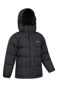 Mountain Warehouse Snow Kids Water-Resistant Padded Jacket -Kids Fashion Clothing Store 024390 bla snow kids water resistant padded jacket kid aw22 02