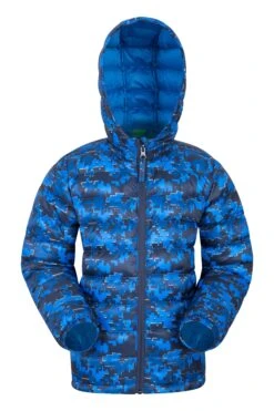Mountain Warehouse Seasons Printed Kids Water Resistant Padded Jacket -Kids Fashion Clothing Store 025352 blu printed seasons boys padded jacket kid aw18 01