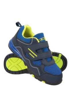 Mountain Warehouse Light Up Adaptive Toddler Shoes -Kids Fashion Clothing Store 026159 blu light up junior shoe kid ss20 1