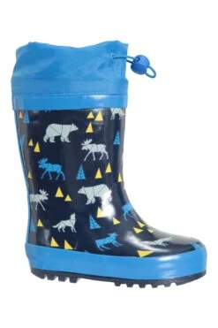 Mountain Warehouse Pattern Winter Toddler Wellies -Kids Fashion Clothing Store 028169 blu pattern winter junior welly kid aw19 2