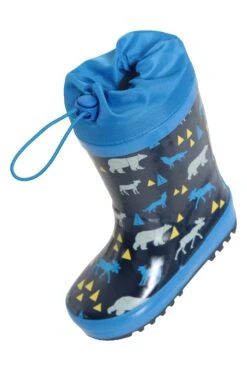 Mountain Warehouse Pattern Winter Toddler Wellies -Kids Fashion Clothing Store 028169 blu pattern winter junior welly kid aw19 4