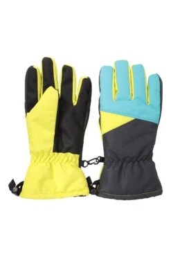 Mountain Warehouse Kids Waterproof Ski Gloves -Kids Fashion Clothing Store 031894 lim kids waterproof ski glove acc aw21 01
