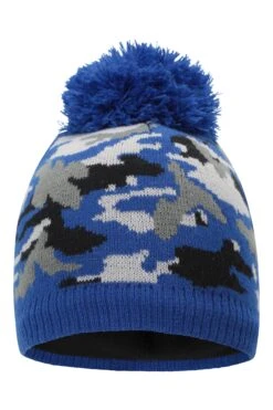Mountain Warehouse Camo Fleece Kids Beanie 11 Mountain Warehouse Camo Fleece Kids Beanie -Kids Fashion Clothing Store 032038 blu camo fleece kids beanie kid aw20 1