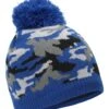 Mountain Warehouse Camo Fleece Kids Beanie -Kids Fashion Clothing Store 032038 blu camo fleece kids beanie kid aw20 2