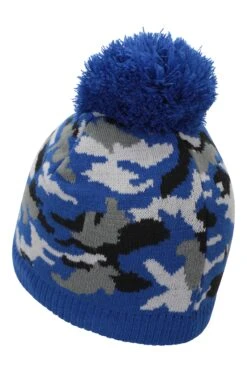 Mountain Warehouse Camo Fleece Kids Beanie 9 Mountain Warehouse Camo Fleece Kids Beanie -Kids Fashion Clothing Store 032038 blu camo fleece kids beanie kid aw20 4