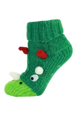 Mountain Warehouse Dino Kids Grippi Socks -Kids Fashion Clothing Store 032129 grn dino kids grippi sock kid aw19 3