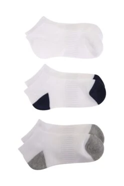 Mountain Warehouse IsoCool Kids Trainer Socks 3-Pack -Kids Fashion Clothing Store 032170 whi isocool kids trainer socks 3pk kid aw19 2