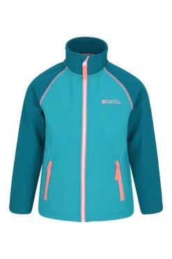 Mountain Warehouse Pandora Kids Water-Resistant Softshell -Kids Fashion Clothing Store 034513 tea pandora kids water resistant softshell ss20 3