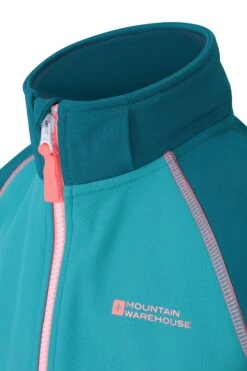 Mountain Warehouse Pandora Kids Water-Resistant Softshell -Kids Fashion Clothing Store 034513 tea pandora kids water resistant softshell ss20 4