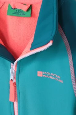 Mountain Warehouse Pandora Kids Water-Resistant Softshell -Kids Fashion Clothing Store 034513 tea pandora kids water resistant softshell ss20 6