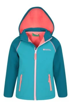 Mountain Warehouse Pandora Kids Water-Resistant Softshell -Kids Fashion Clothing Store 034513 tea pandora kids water resistant softshell ss20 7