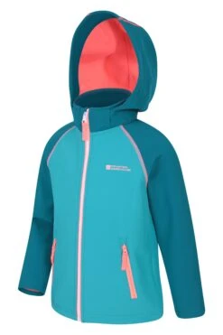 Mountain Warehouse Pandora Kids Water-Resistant Softshell -Kids Fashion Clothing Store 034513 tea pandora kids water resistant softshell ss20 9