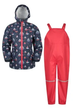 Mountain Warehouse Raindrop Waterproof Jacket And Trousers Set -Kids Fashion Clothing Store 034872 ind raindrop waterproof jacket and trouser set kid ss21 11