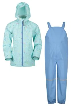 Mountain Warehouse Raindrop Waterproof Jacket And Trousers Set -Kids Fashion Clothing Store 034872 tea raindrop waterproof jacket and trouser set kid ss21 11