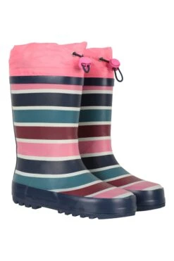 Mountain Warehouse Rainbow Kids Rubber Wellies -Kids Fashion Clothing Store 035562 pin rainbow kids rubber welly ftw aw21 01
