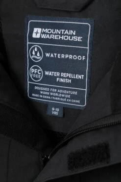 Mountain Warehouse Solar Kids Waterproof Jacket -Kids Fashion Clothing Store 036544 bla solar kids waterproof jacket kid aw22 06