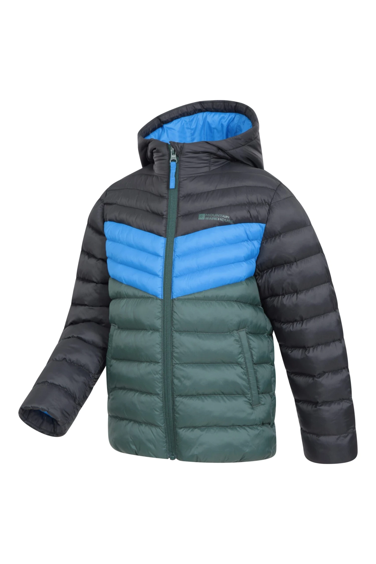 Mountain Warehouse Colourblock Seasons Kids Padded Jacket 7 Mountain Warehouse Colourblock Seasons Kids Padded Jacket - Image 5