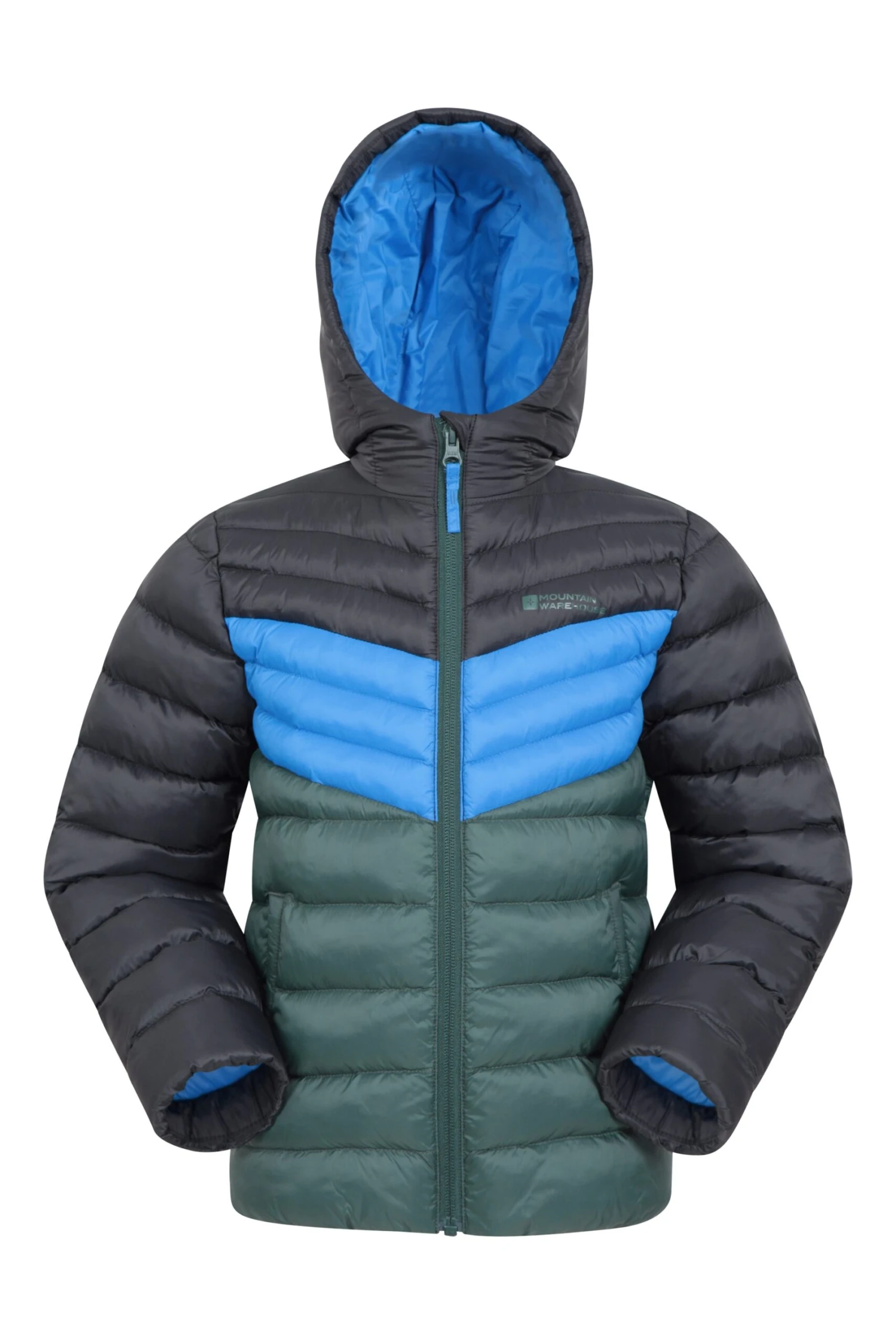 Mountain Warehouse Colourblock Seasons Kids Padded Jacket 4 Mountain Warehouse Colourblock Seasons Kids Padded Jacket - Image 2