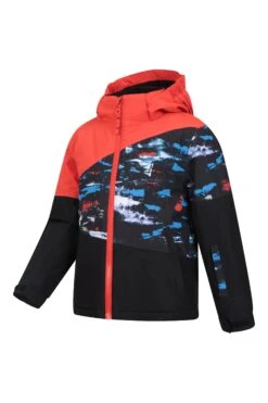 Mountain Warehouse Peak Printed Kids Ski Jacket -Kids Fashion Clothing Store 036586 bla peak printed kids ski jacket kid aw21 04