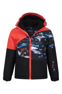 Mountain Warehouse Peak Printed Kids Ski Jacket -Kids Fashion Clothing Store 036586 bla peak printed kids ski jacket kid aw21 05