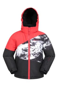 Mountain Warehouse Peak Printed Kids Ski Jacket -Kids Fashion Clothing Store 036586 mon peak printed kids ski jacket kid aw22 01
