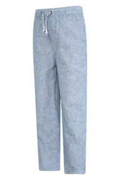 Mountain Warehouse Kids Striped Seersucker Trousers -Kids Fashion Clothing Store 038173 blu kids ticking stripe trouser kid ss21 3