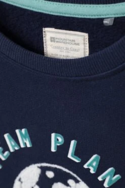 Mountain Warehouse Kids Organic Slogan Sweatshirt 14 Mountain Warehouse Kids Organic Slogan Sweatshirt -Kids Fashion Clothing Store 038262 blu kids organic cotton sweatshirt kid ss22 05