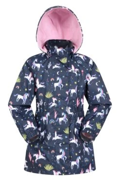Mountain Warehouse Dale Kids Lightweight Waterproof Jacket -Kids Fashion Clothing Store 038371 nav dale lightweight printed kids waterproof jacket kid ss22 01