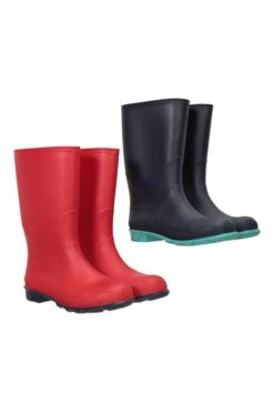 Mountain Warehouse Plain Kids Wellies - 2-Pack -Kids Fashion Clothing Store 038677 blu plain kids wellies multipack ftw aw20 1