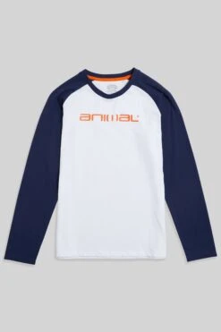 Animal Brady Kids Organic T-shirt -Kids Fashion Clothing Store 041840 nav animal brady organic boys ls logo tshirt flat gbg ss21 5