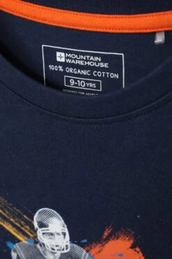 Mountain Warehouse Football Player Kids Organic T-Shirt 11 Mountain Warehouse Football Player Kids Organic T-Shirt -Kids Fashion Clothing Store 042355 nav football player organic ls kids printed tee kid aw21 05