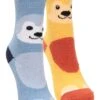 Mountain Warehouse Kids Grippy Slipper Socks 2-Pack 1 Mountain Warehouse Kids Grippy Slipper Socks 2-Pack -Kids Fashion Clothing Store 043038 gre cosy slipper sock dog 2 pk acc aw21 01