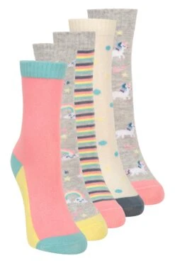 Mountain Warehouse Kids Patterned Socks 26 Mountain Warehouse Kids Patterned Socks -Kids Fashion Clothing Store 043042 gre patterned kids socks 5 pk acc aw21 01