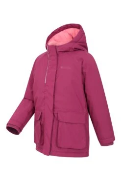 Mountain Warehouse Kids Fleece Lined Waterproof Jacket -Kids Fashion Clothing Store 043292 ber waterproof longer length fleece lined kids jacket kid aw22 04