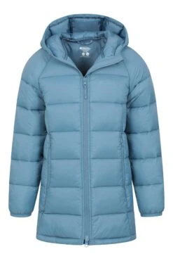 Mountain Warehouse Freya Kids Longline Padded Jacket -Kids Fashion Clothing Store 043380 blu freya long line padded jacket kid aw22 05