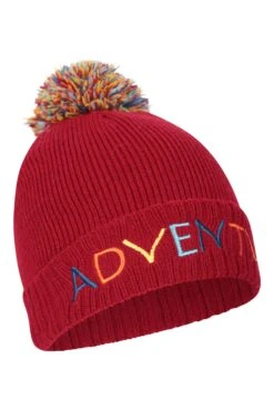 Mountain Warehouse Explore Kids Beanie -Kids Fashion Clothing Store 043496 red kids embroidered beanie acc aw22 01