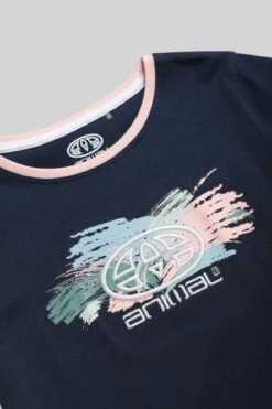 Animal Sienna Kids Organic T-Shirt 8 Animal Sienna Kids Organic T-Shirt -Kids Fashion Clothing Store 044818 nav animal sienna girls organic paint splat t shirt flat gbg aw21 08