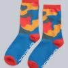 Animal Harley Kids Recycled Socks -Kids Fashion Clothing Store 045101 red animal harley recycled kids camo sock anl ss22 06