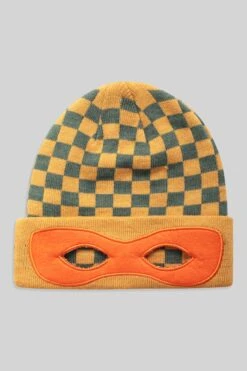 Animal Kids Mask Beanie -Kids Fashion Clothing Store 046357 grn animal kids sustainable mask beanie anl flat gbg aw21 06
