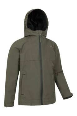 Mountain Warehouse Sleet Kids Waterproof Jacket -Kids Fashion Clothing Store 047257 kha sleet kids waterproof jacket kid ss22 02