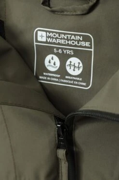 Mountain Warehouse Sleet Kids Waterproof Jacket -Kids Fashion Clothing Store 047257 kha sleet kids waterproof jacket kid ss22 06