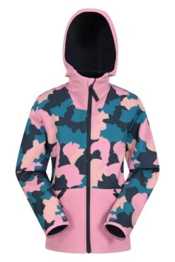 Mountain Warehouse Tatra Kids Printed Softshell Jacket -Kids Fashion Clothing Store 047302 pca tatra water resistant kids printed softshell kid ss22 01