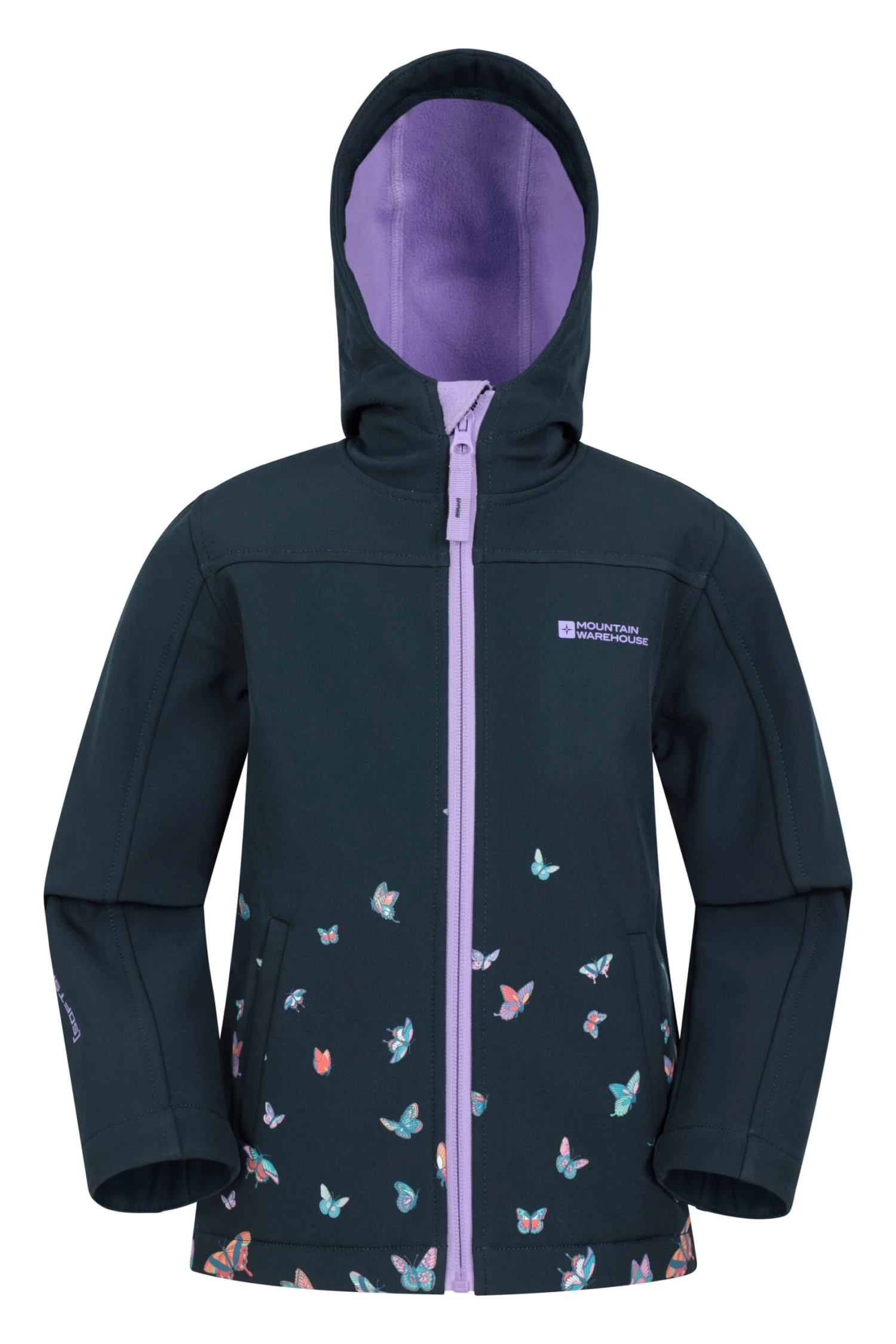 Mountain Warehouse Kids Hem Print Softshell Jacket 3 Mountain Warehouse Kids Hem Print Softshell Jacket