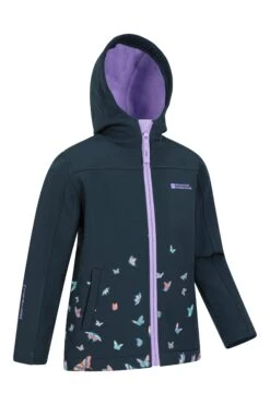 Mountain Warehouse Kids Hem Print Softshell Jacket 10 Mountain Warehouse Kids Hem Print Softshell Jacket -Kids Fashion Clothing Store 047304 blu kids hem placement print softshell kid ss23 02