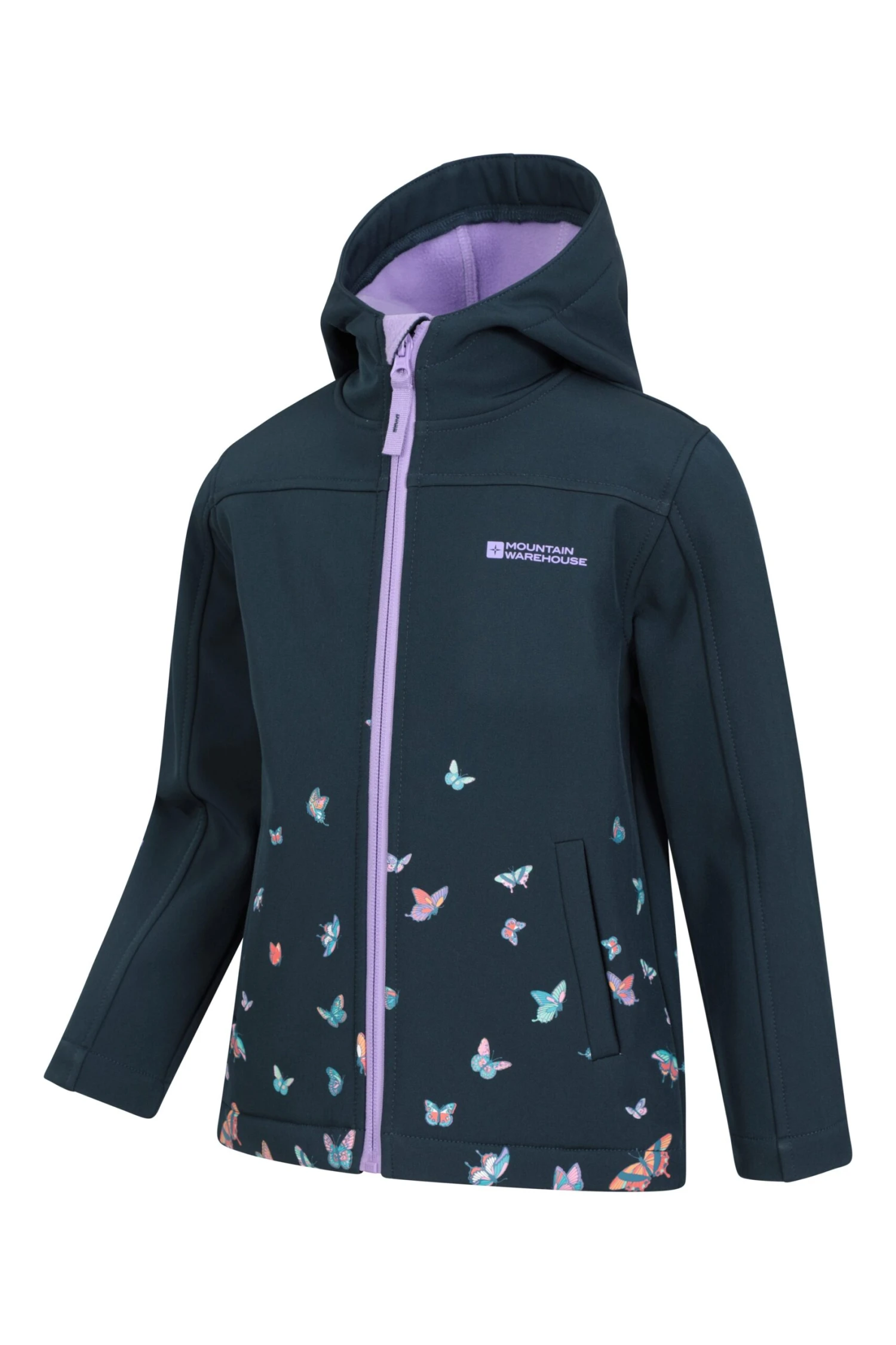 Mountain Warehouse Kids Hem Print Softshell Jacket 6 Mountain Warehouse Kids Hem Print Softshell Jacket - Image 4