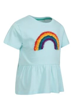 Mountain Warehouse Kids Organic Ruffle Hem Tee 8 Mountain Warehouse Kids Organic Ruffle Hem Tee -Kids Fashion Clothing Store 047817 blu girls organic organza rainbow ruffle hem ss tee kid ss22 02