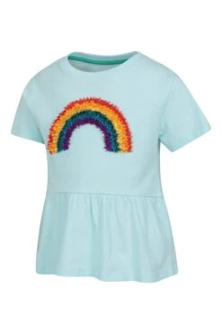 Mountain Warehouse Kids Organic Ruffle Hem Tee 9 Mountain Warehouse Kids Organic Ruffle Hem Tee -Kids Fashion Clothing Store 047817 blu girls organic organza rainbow ruffle hem ss tee kid ss22 03