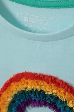 Mountain Warehouse Kids Organic Ruffle Hem Tee 11 Mountain Warehouse Kids Organic Ruffle Hem Tee -Kids Fashion Clothing Store 047817 blu girls organic organza rainbow ruffle hem ss tee kid ss22 05